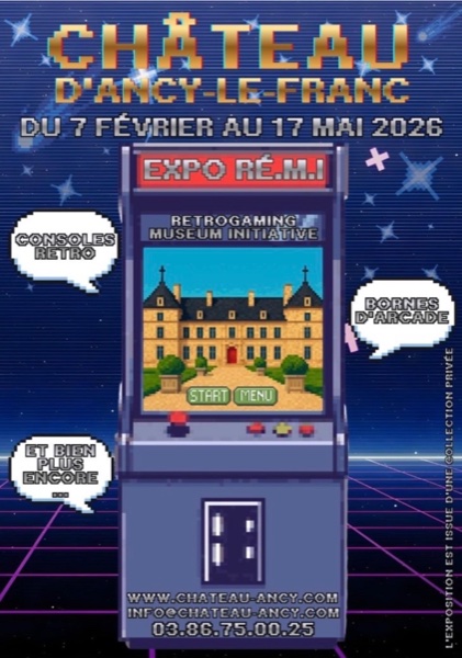 Affiche de l'exposition RÉ.M.I. au Château d'Ancy-le-Franc, du 7 février au 17 mai 2026